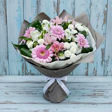 Букет цветов из:  Герберы, Альстромерии и Хризантемы в Ряжске