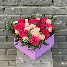 Цветочная композиция из Розы в коробке в Ряжске