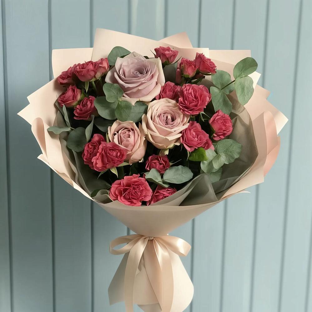 Букет цветов из: Гвоздики и Розы в Ряжске