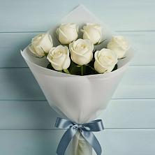 Букет 7 Белых роз Эдлесс Лав в Ряжске