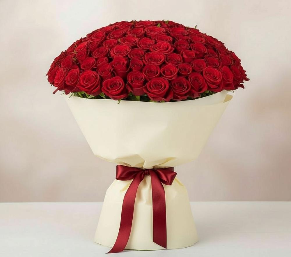 Букет 101 Красная роза Милано в Ряжске