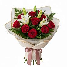Букет цветов из:  Лилии и Розы #REPLACE_PRED# Ряжске