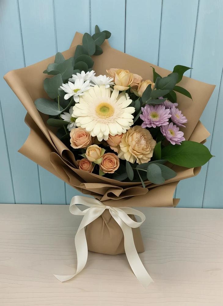 Букет цветов из: Герберы и Хризантемы в Ряжске