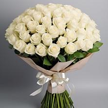 Букет 101 беля роза Белоснежка в Ряжске