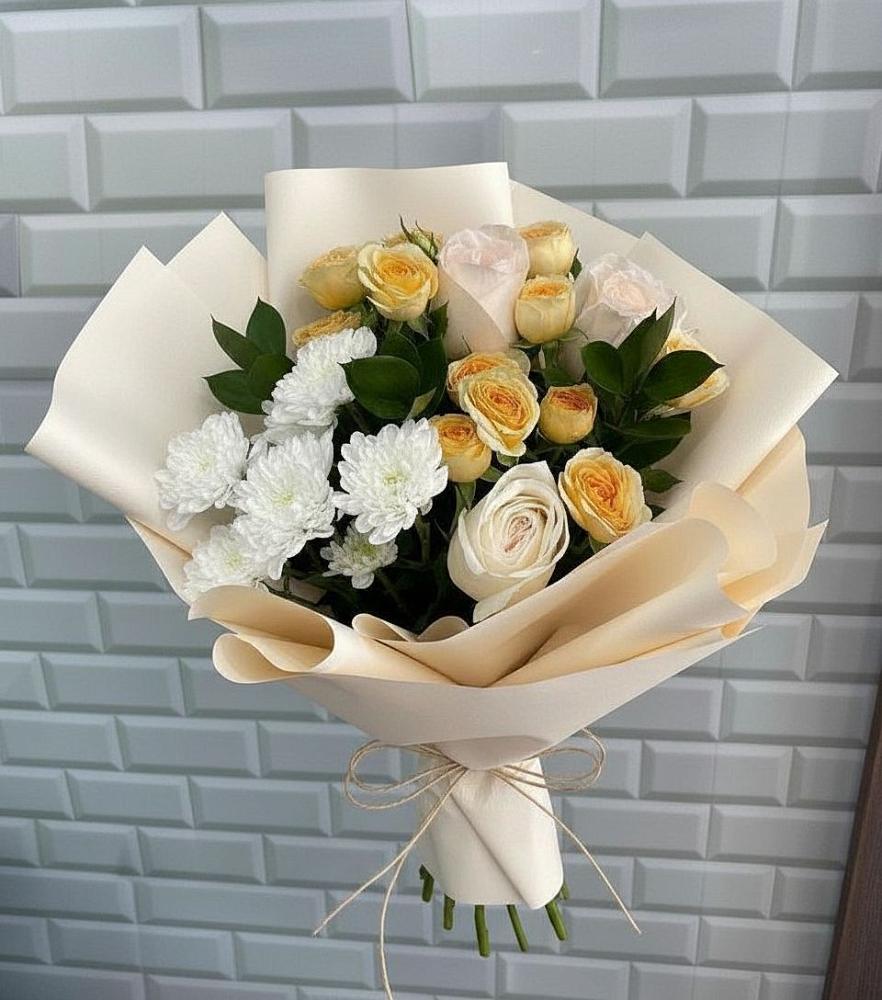 Букет цветов из: Розы и Хризантемы в Ряжске