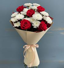 Букет цветов из:  Розы и Хризантемы #REPLACE_PRED# Ряжске