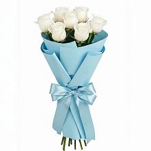 Букет 7 белых роз Проуд в Ряжске