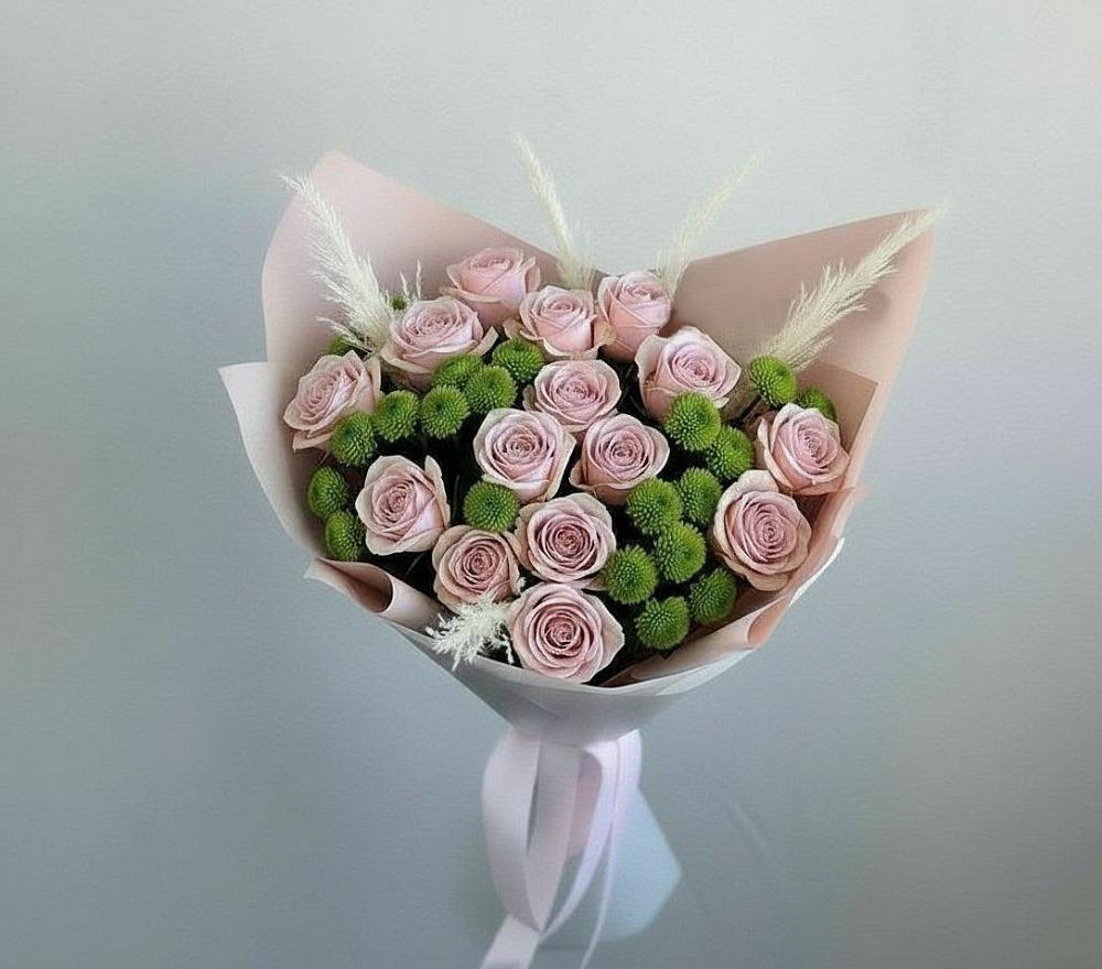 Букет цветов из: Розы и Хризантемы в Ряжске