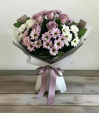 Букет цветов из:  Хризантемы и Розы в Ряжске