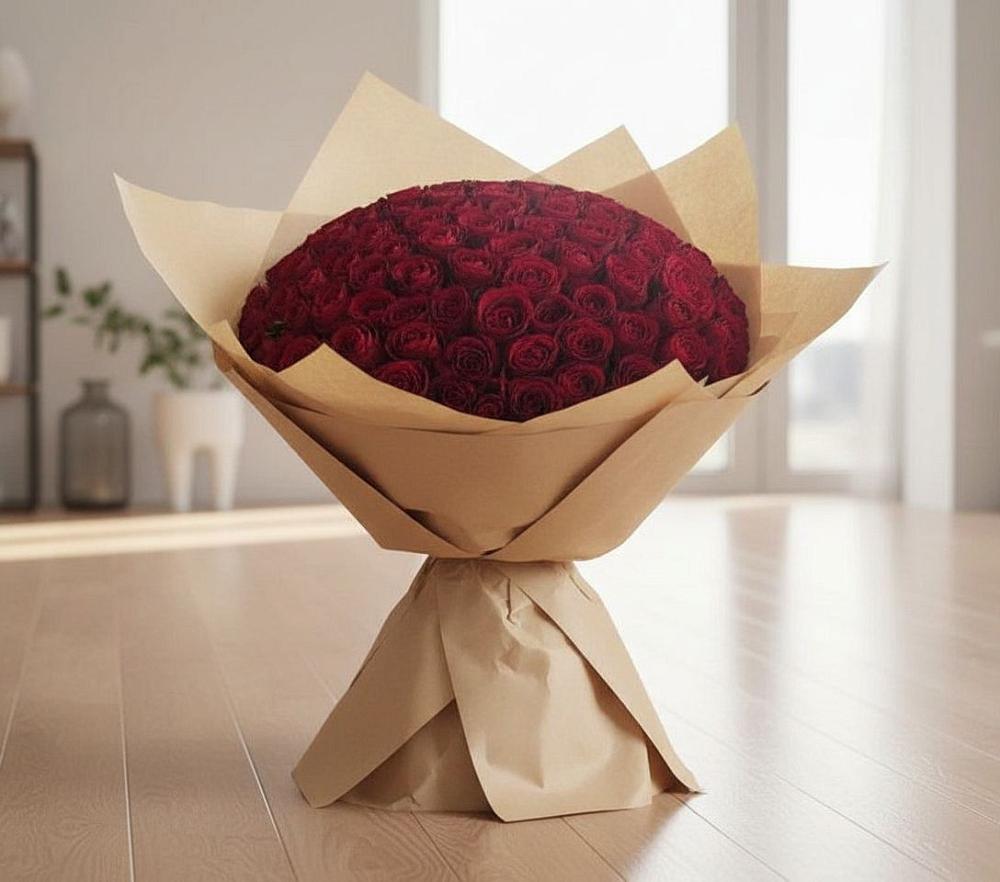 Букет 101 Красная роза в Ряжске