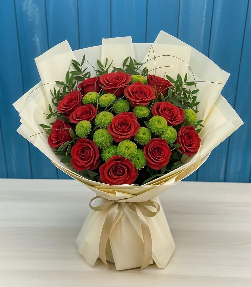 Букет цветов из: Розы и Хризантемы в Ряжске